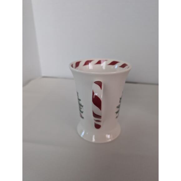 1998 Spode Christmas Tree Candy Cane Pedestal Mug Flared Rim. - Picture 3 of 11
